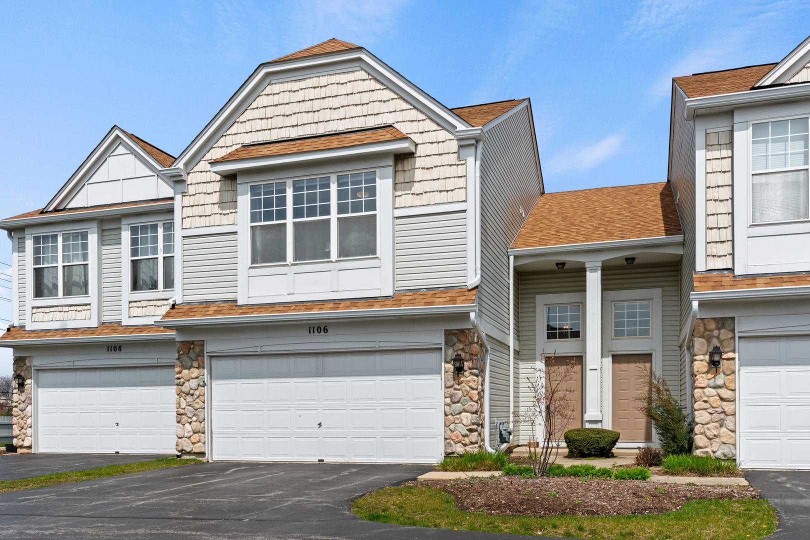 a front view of a house