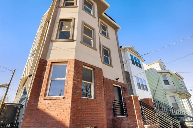 a front view of a multi story building