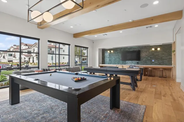 a view of a garden with a lake view