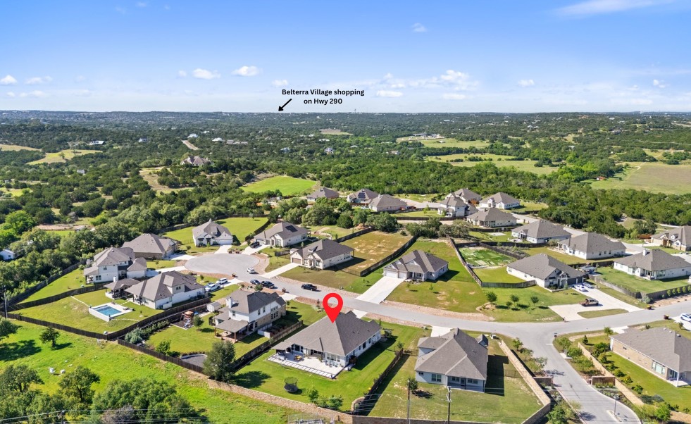 162 Lunar Loop Austin, TX 78737 - Photo 33 of 40 an aerial view of residential houses with outdoor space