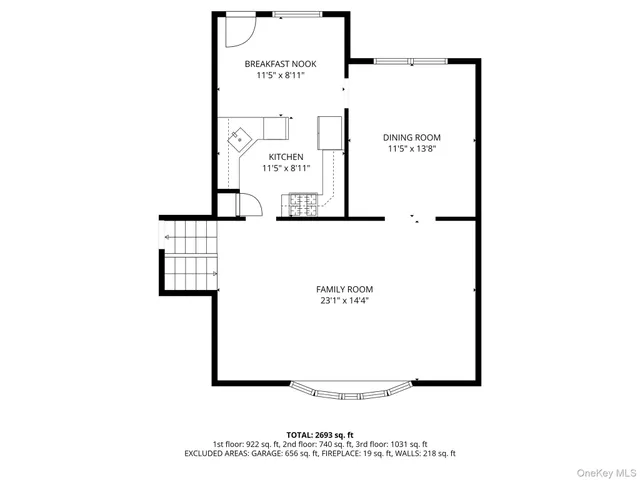 a picture of a room with a white wall and a painting