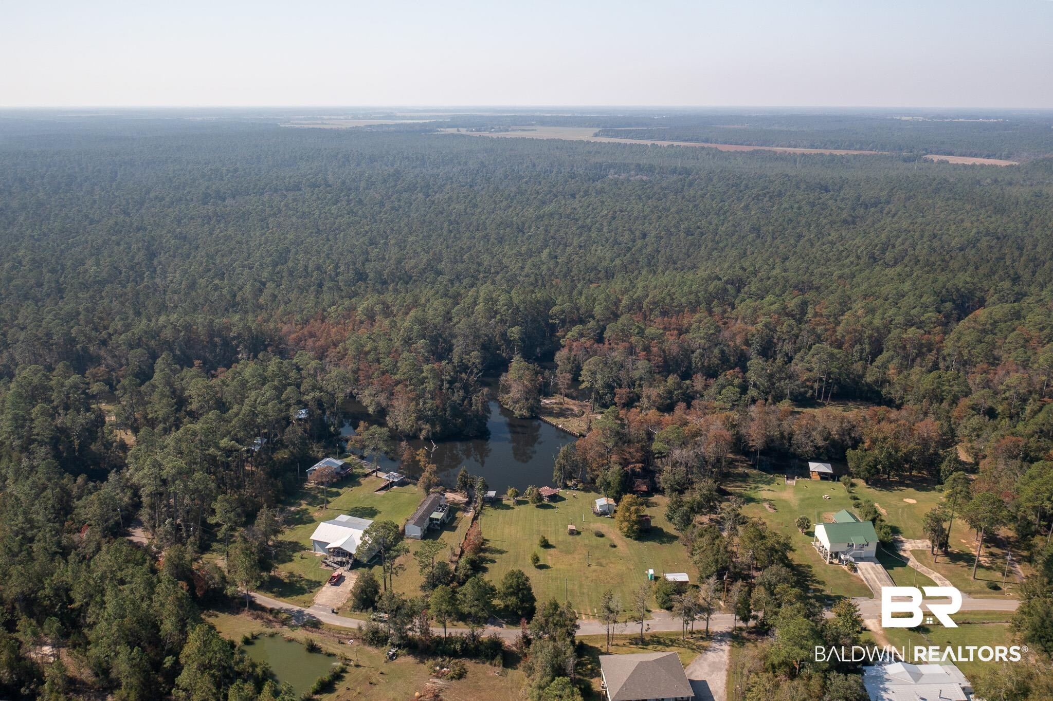 17855 Kingway Road Seminole, AL 36574 - Photo 8 of 20 Drone / aerial view featuring a water view