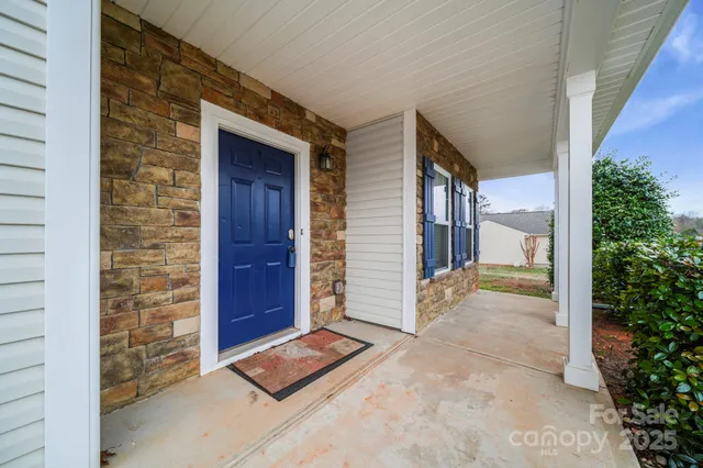 a view of front door of house
