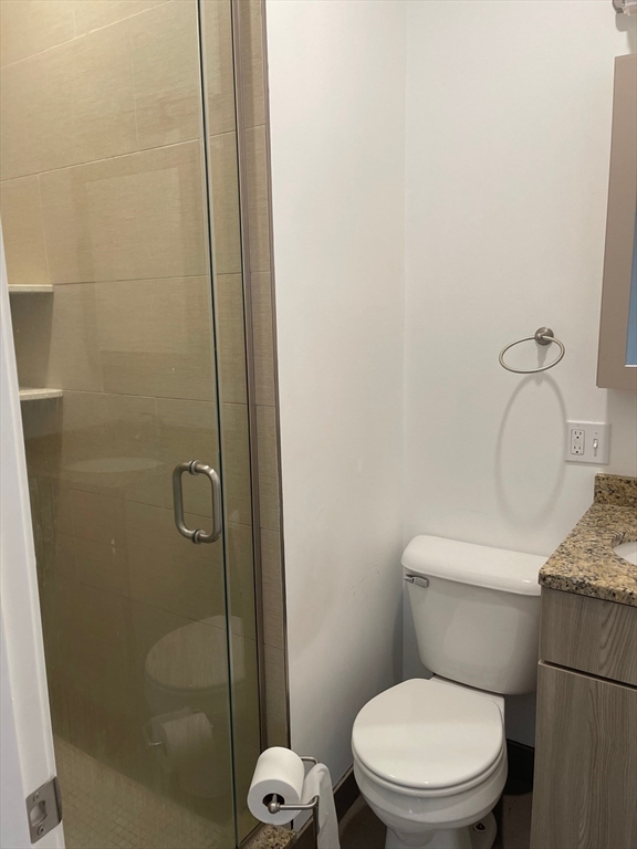 16 5th Street, Unit 23 Chelsea, MA 02150 - Photo 8 of 9 a white toilet sitting next to a bathroom sink