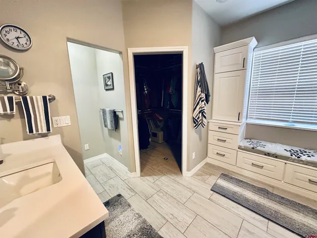 a view of front door and bedroom