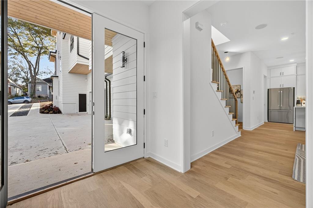 163 Walthall Street Southeast, Unit B Atlanta, GA 30316 - Photo 11 of 37 a view of a hallway view with staircase