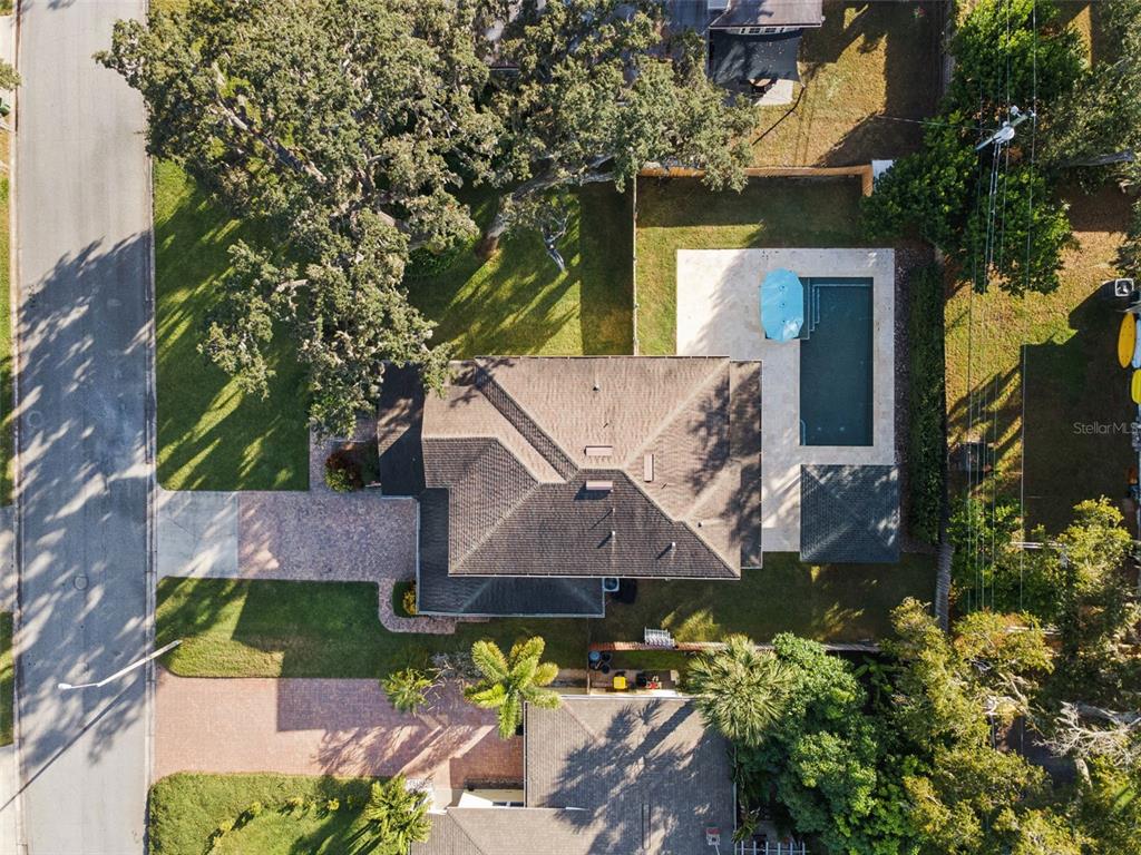 5018 Monet Avenue Belle Isle, FL 32812 - Photo 54 of 56 an aerial view of a house with a yard potted plants and large tree