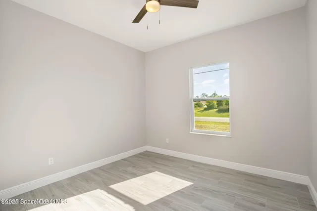 an empty room with a window