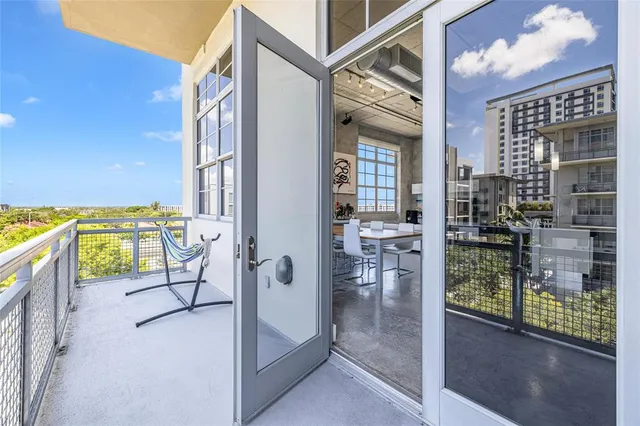 a city view from a balcony