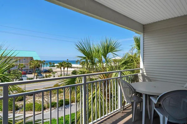 a view of a balcony