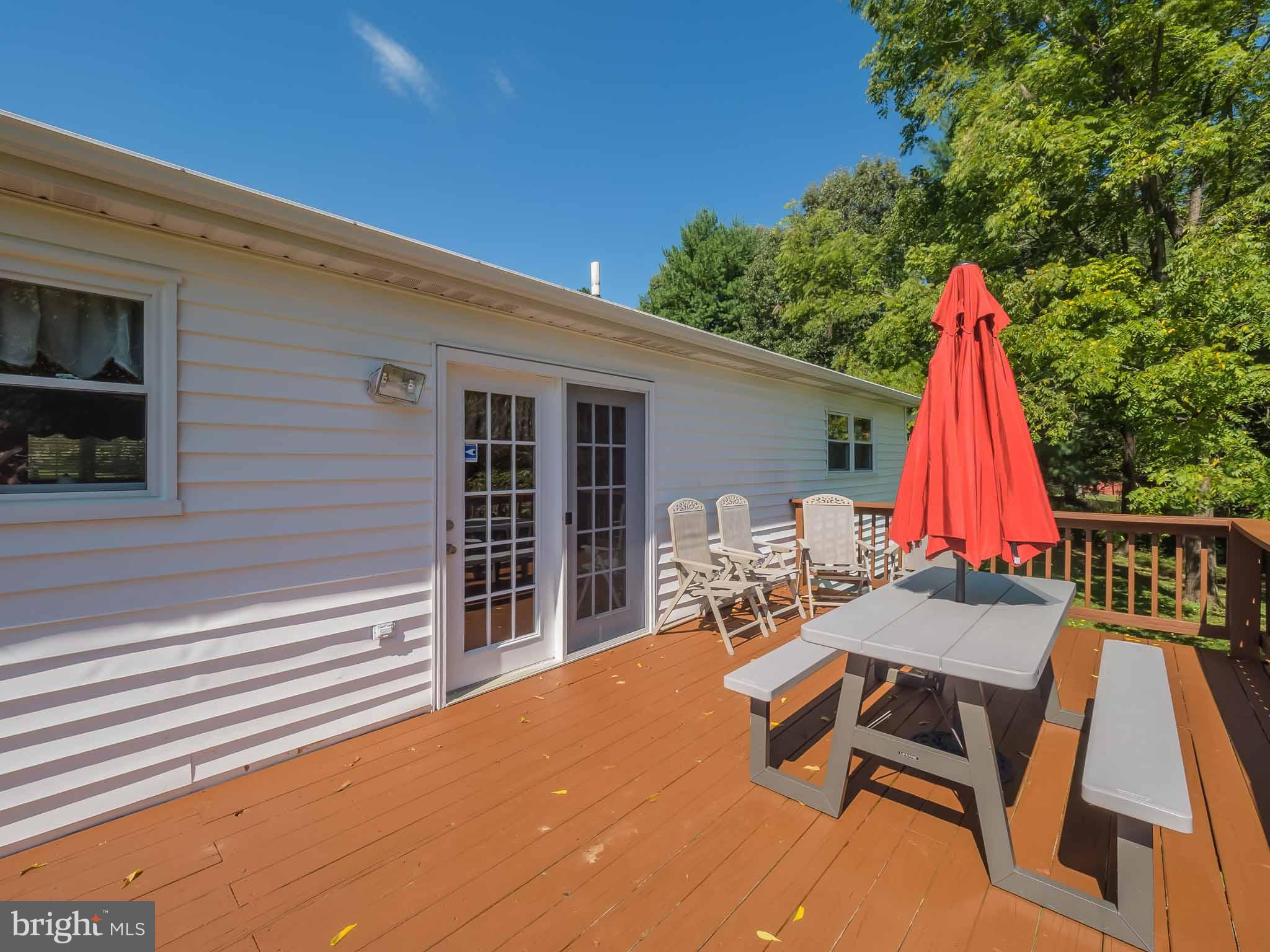 Newly painted back deck to enjoy Mother Nature