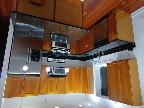 an empty room with a natural light