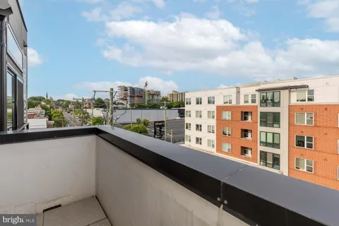 a city view from a balcony