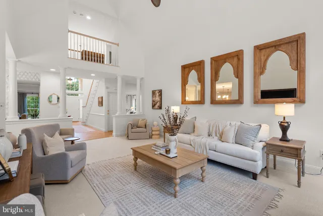 a view of a swimming pool with a yard