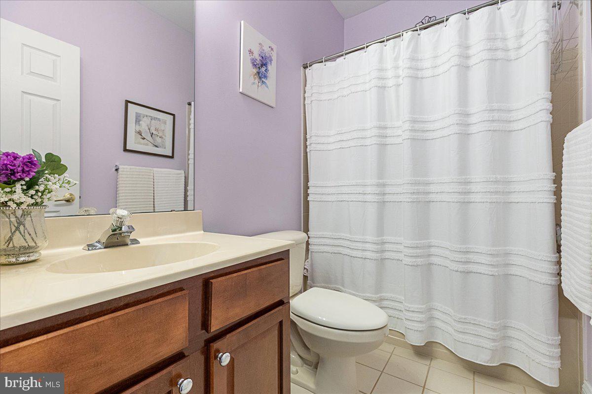 10 Fitzgerald Lane Columbus, NJ 08022 - Photo 19 of 33 a bathroom with a sink a toilet and shower curtain