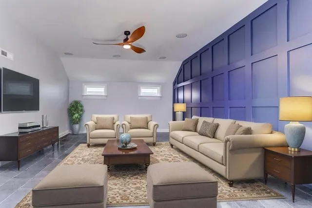 a view of a hallway view with staircase