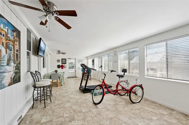 a view of a room with furniture