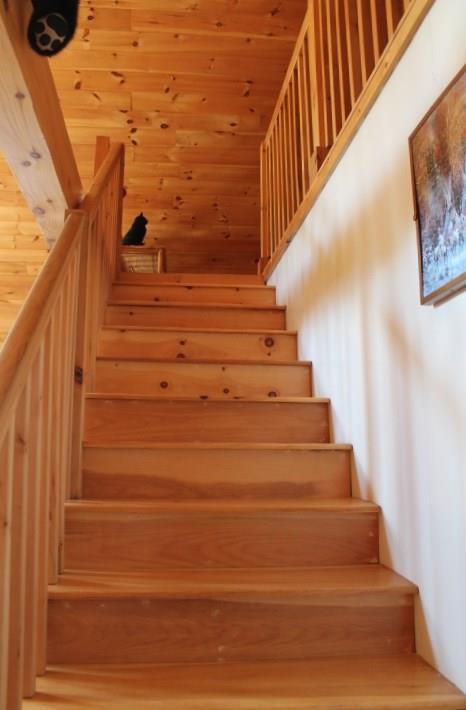 477 Station Road Hebron, ME 04238 - Photo 15 of 32 WOODEN STAIRWAY TO LOFT