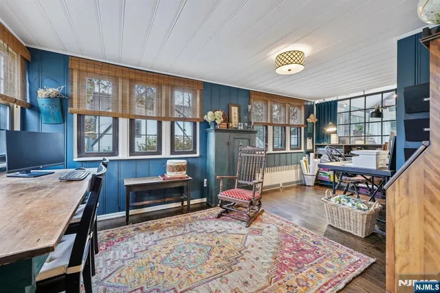 a room with furniture and a table