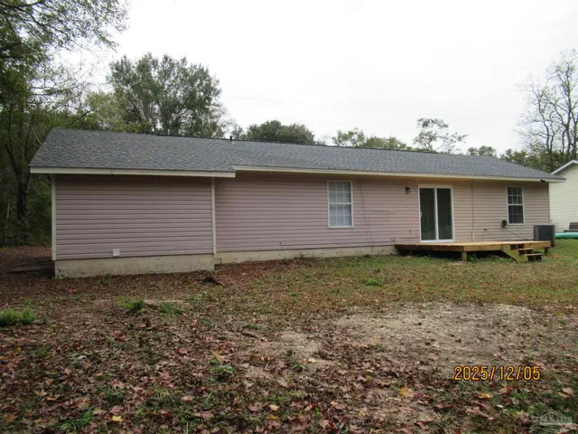 a backyard of a house