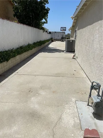 a view of parking and yard