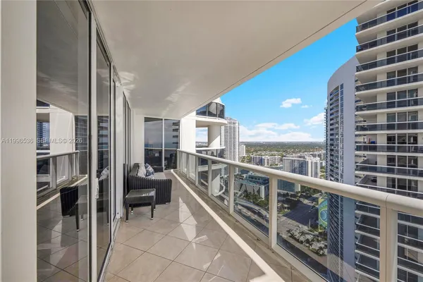 a view of balcony with couch