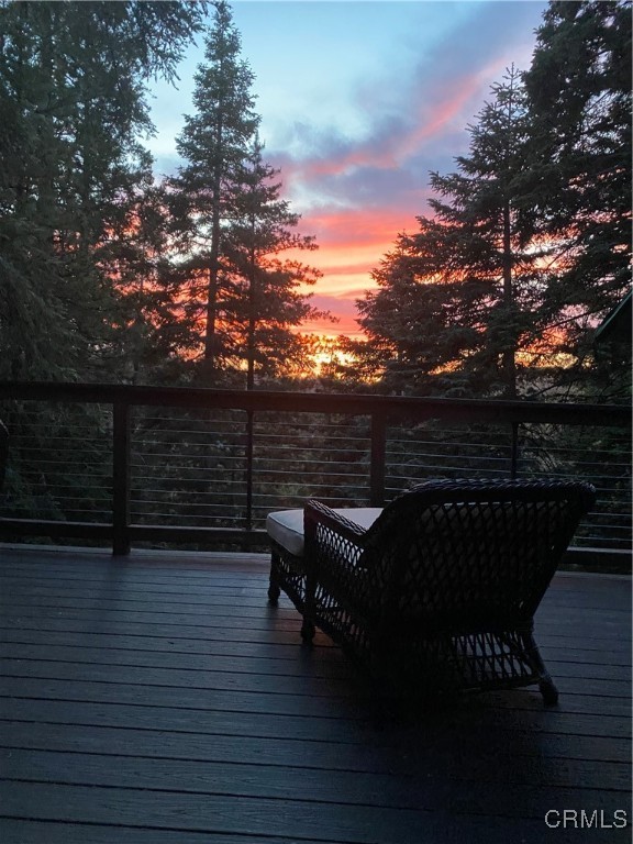137 Grizzly Road Lake Arrowhead, CA 92352 - Photo 41 of 43 Sunset view from the back deck