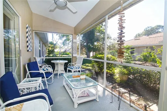 a outdoor space with furniture