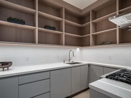 a bathroom with a sink mirror and window