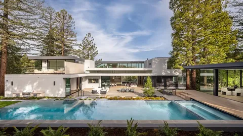 swimming pool view with seating space