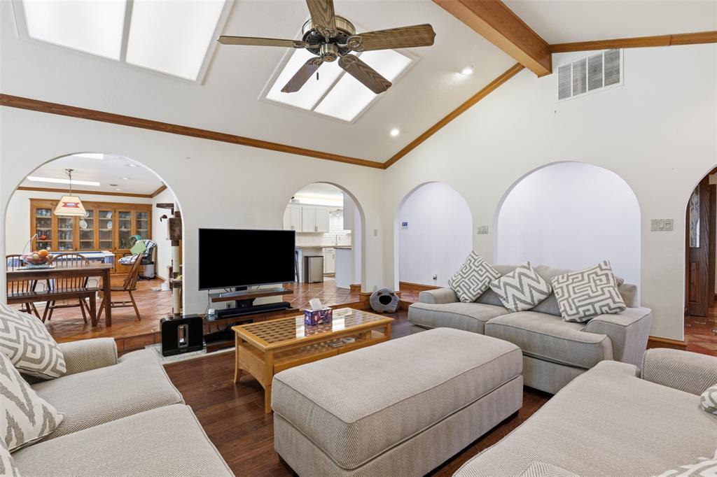 3000 Yucca Road Willow Park, TX 76087 - Photo 8 of 38 a living room with fireplace furniture and a flat screen tv