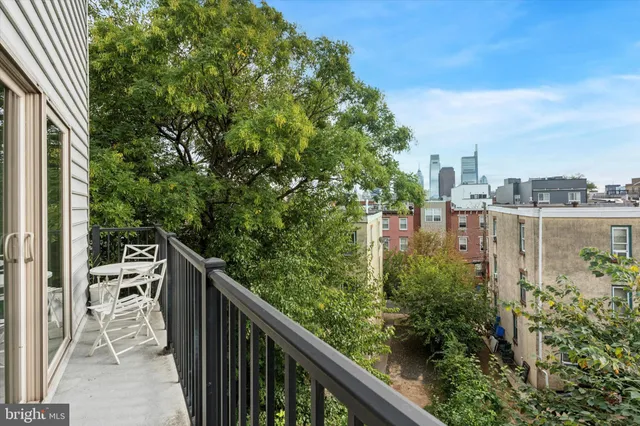 a view of a balcony with outdoor space