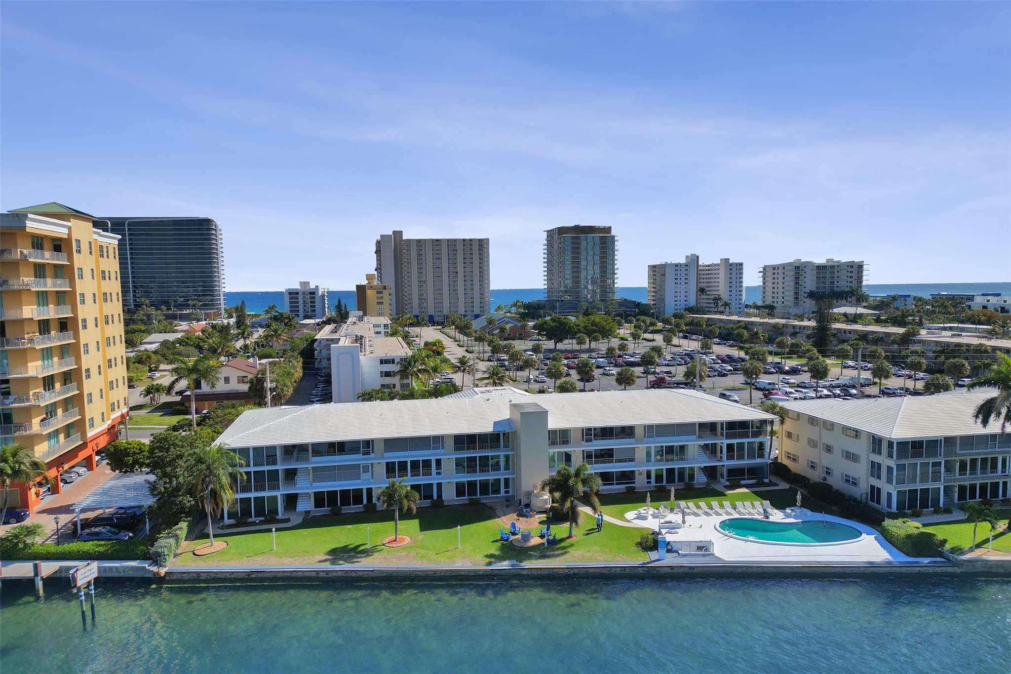 801 North Riverside Drive, Unit 4B Pompano Beach, FL 33062 - Photo 1 of 43 a view of a city with tall buildings