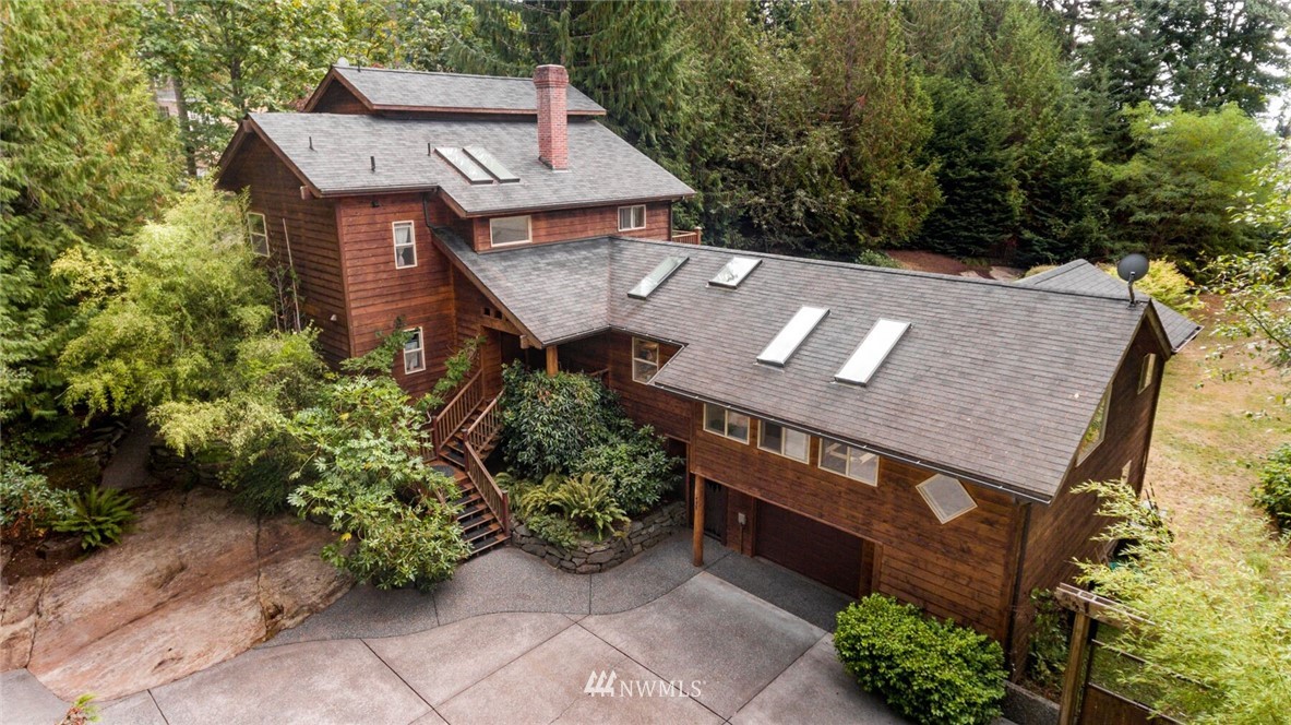 485 Whitecap Road Bellingham, WA 98229 - Photo 20 of 25 an aerial view of a house with a yard and large trees