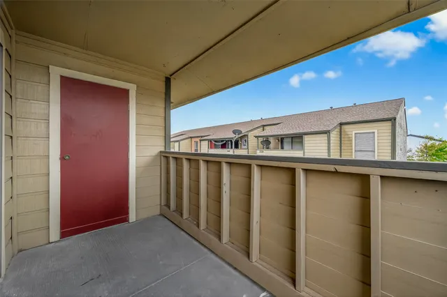 a view of a house with a balcony