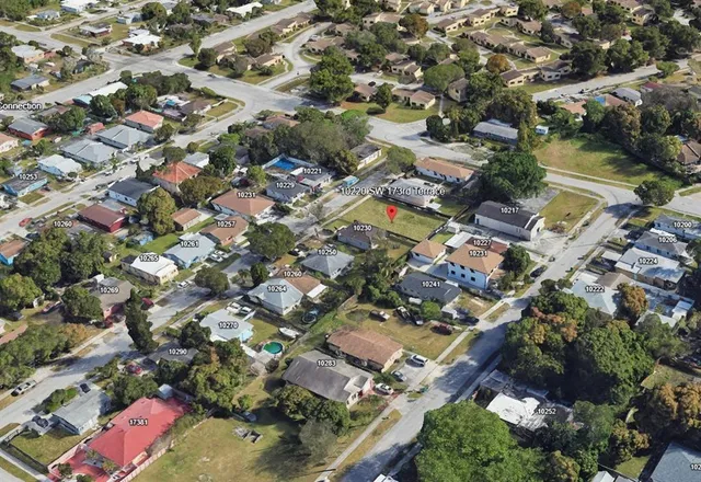an aerial view of a city