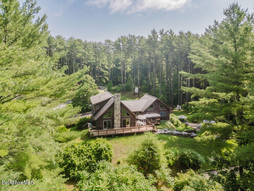 9 Bott Hill Road Egremont, MA 01230 - Photo 11 of 47 an aerial view of a house with swimming pool and garden view