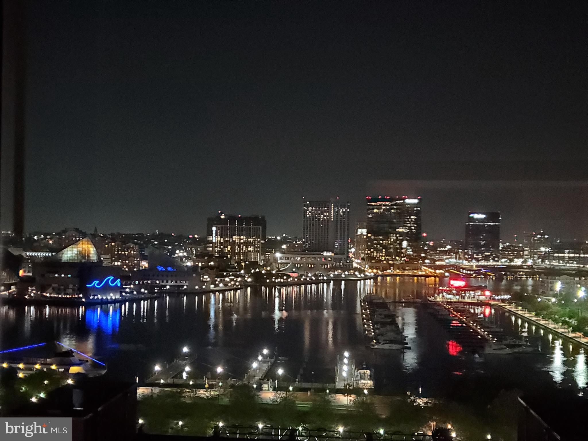 10 East Lee Street, Unit 1208 Baltimore, MD 21202 - Photo 42 of 43 Evening View of the Inner Harbor