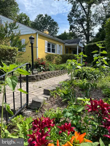 a house view with a garden space