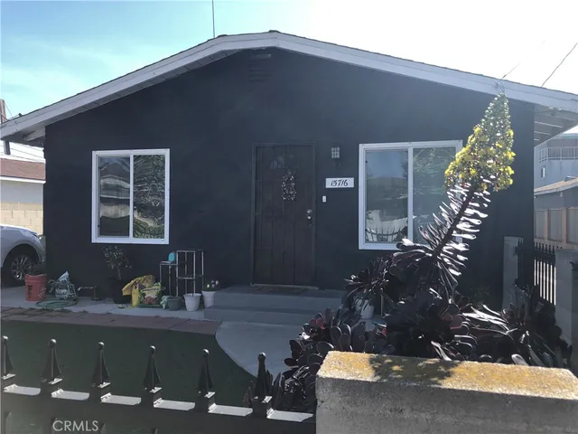 a front view of a house