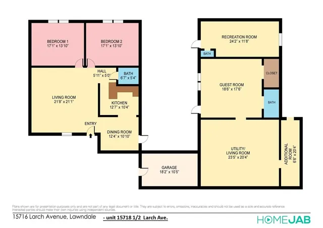 an empty room with a bathroom