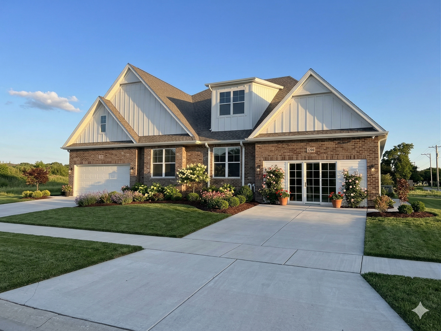 1204 Prairie Lane Lemont, IL 60439 - Photo 2 of 22 a front view of a house with a yard and potted plants