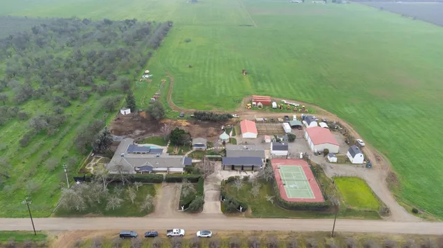 an aerial view of house with outdoor space