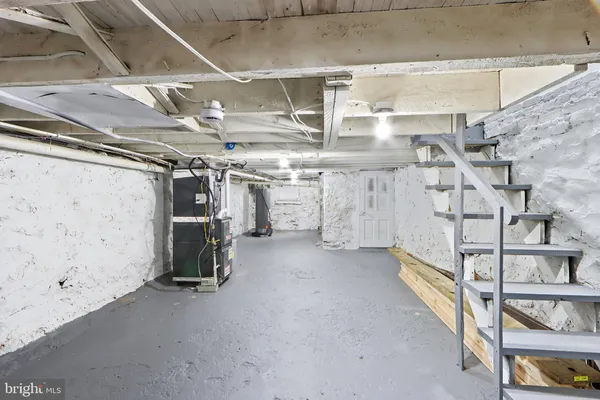 a view of storage and utility room