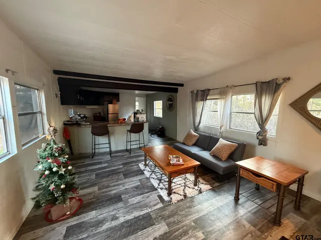 a kitchen with lots of counter top space