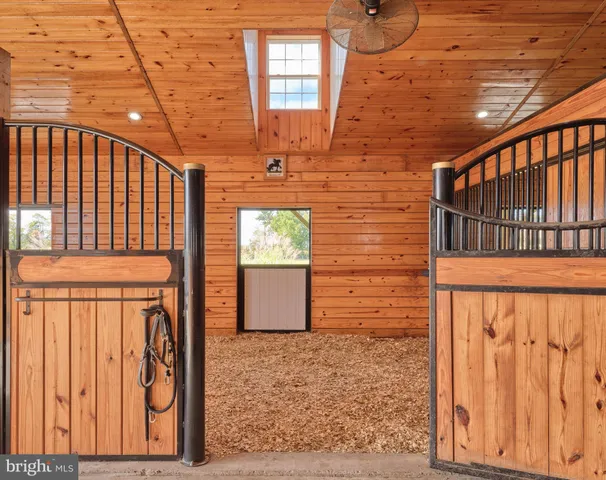 a view of a field with an ocean view