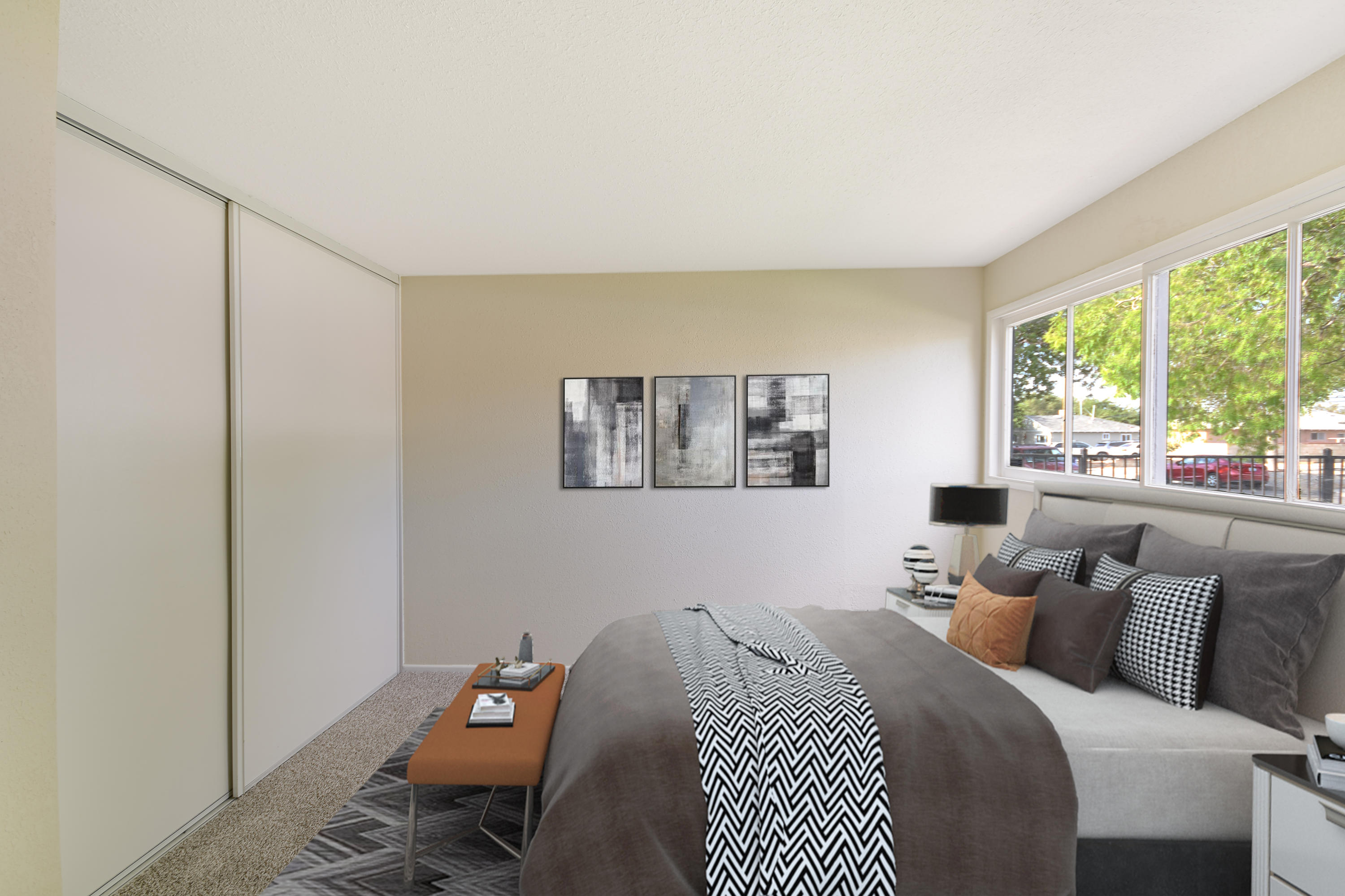 44325 3rd Street East Lancaster, CA 93535 - Photo 9 of 15 a bedroom with a bed and wooden floor