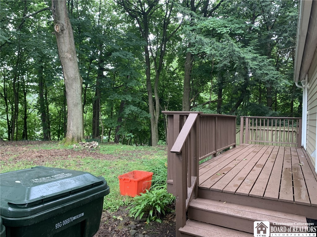 121 William Street Jamestown, NY 14701 - Photo 4 of 24 Back deck entrance to utility room and upper apt
