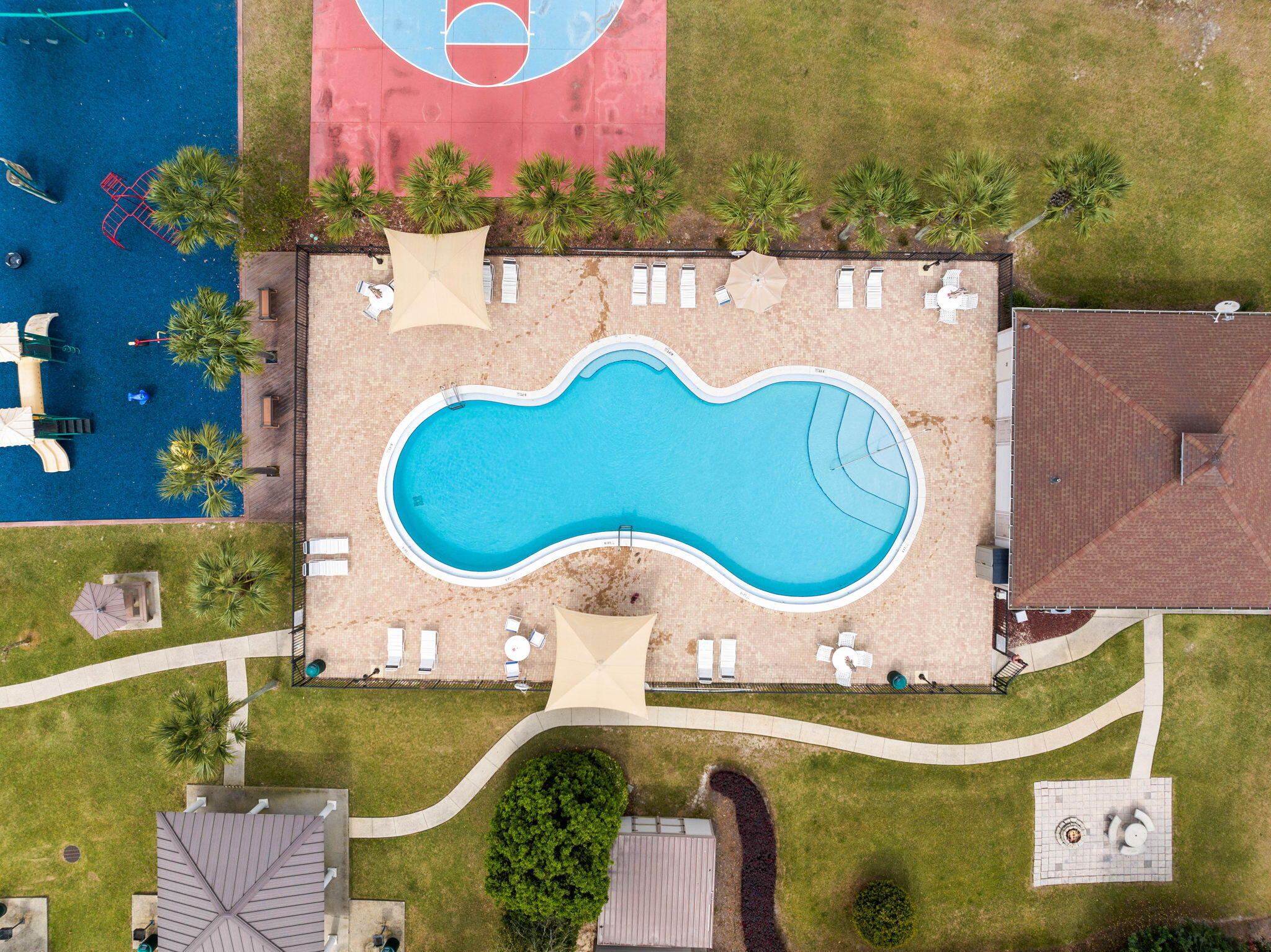 1297 Brushed Dune Circle Freeport, FL 32439 - Photo 52 of 73 an aerial view of a house with outdoor space pool seating area and yard