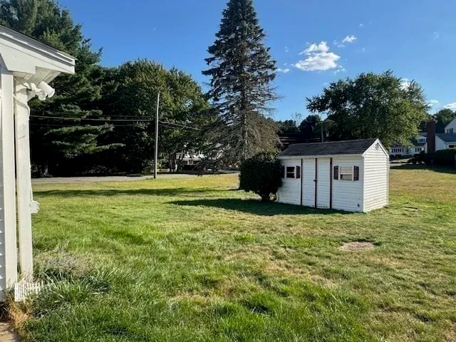 a view of a terrace with a garden